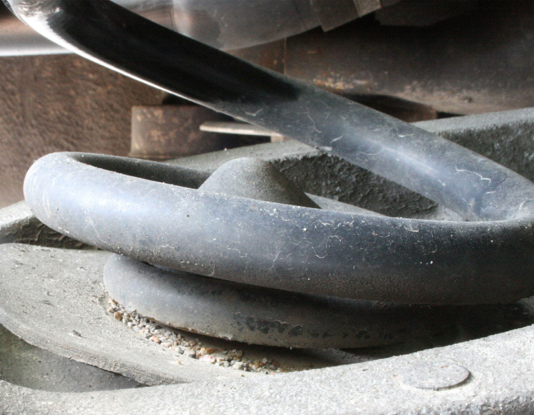 Fahrwerksfederangerostet