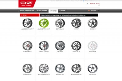 Kundenorientierter, einfacher Zugang zu fahrzeugspezifischen Gutachten und ABE von OZ-Rädern