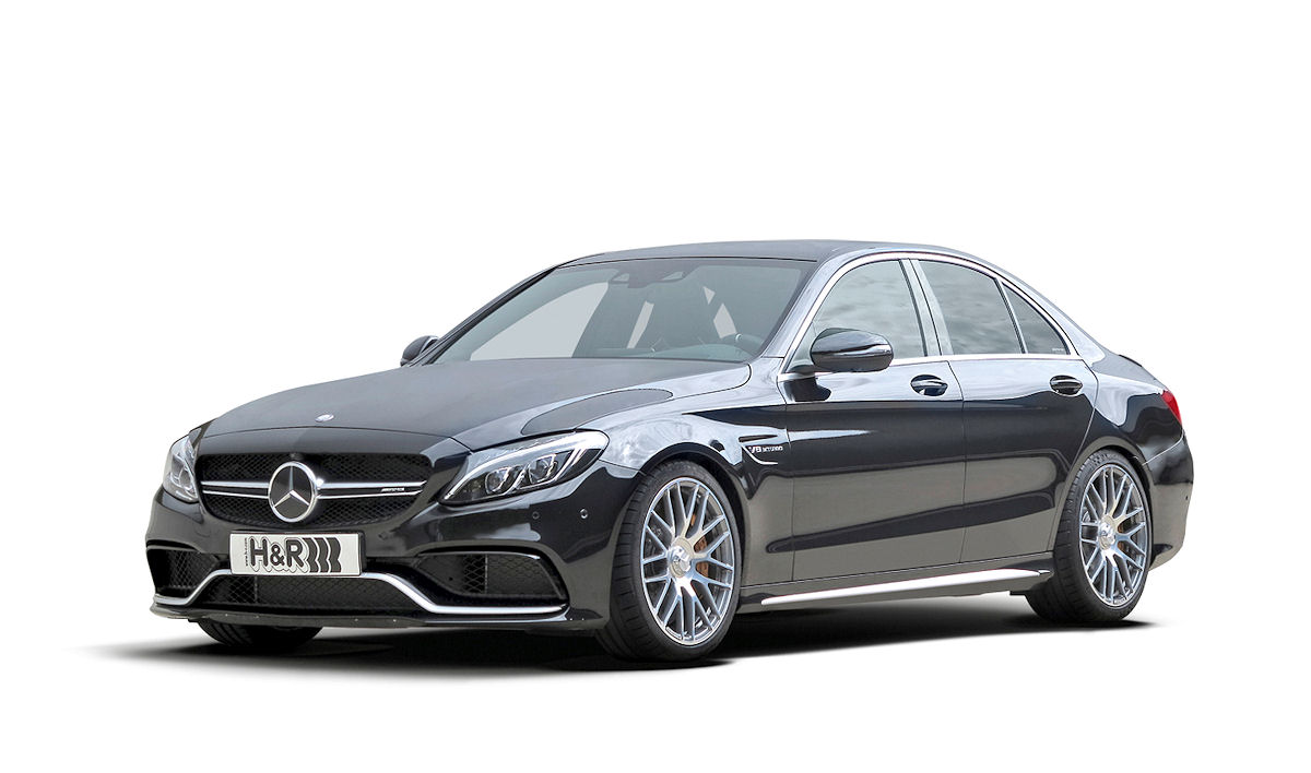 MB C63 AMG S Federn auf weiss tb