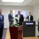 Freuen sich über den abgeschlossenen Deal (von links): Stertil-CFO Douwe Groenendijk, Nussbaum-Geschäftsführer Frank Scherer mit Bennie Stapensea von der Stertil Group sowie Phillip und Steffen Nussbaum (Bild: Stertil Group)