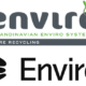 Ein im Vergleich zum bisherigen Signet (oben) neues Logo (unten) ist Teil des überarbeiteten Marktauftrittes des schwedischen Altreifenrecyclers Enviro Systems (Bild: Enviro Systems)