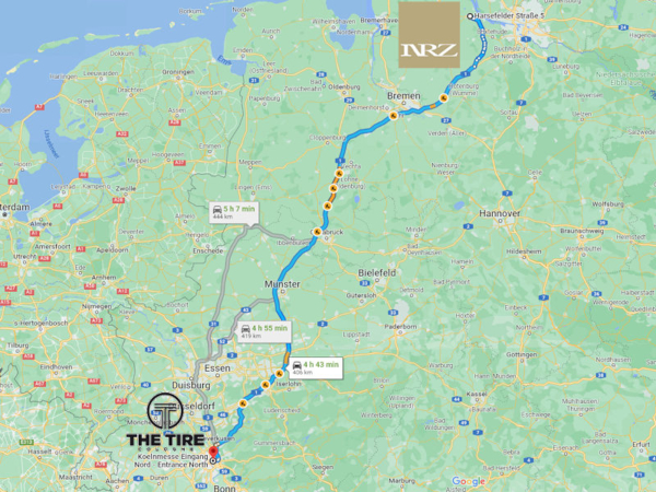 Das Team der NEUE REIFENZEITUNG ist unterwegs zur „Tire Cologne“, um in den kommenden drei Tagen von der Reifenmesse in Köln zu berichten (Bild: Google Maps/Screenshot)