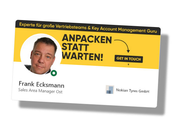 Schon im Frühjahr hat Frank Ecksmann der Prometeon Tyre Group den Rücken gekehrt und steht seither in Diensten der Nokian Tyres GmbH (Bild: LinkedIn/Screenshot)