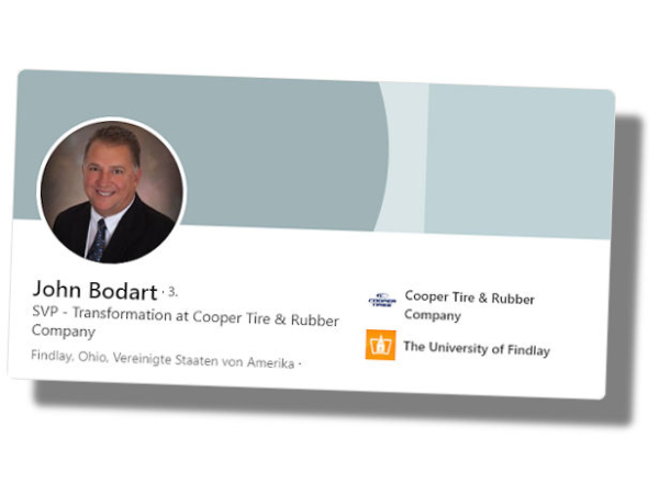 US-Medienberichten zufolge leitet John Bodart nun die Cooper-Integration unter dem Goodyear-Dach (Bild: LinkedIn/Screenshot)
