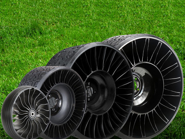 Michelins „Tweel“-Reifen, die eigentlich ja eine Rad-Reifen-Einheit sind, sind für immer mehr Anwendungen verfügbar (Bild: Michelin)