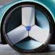 Für das rein elektrisch angetriebene Lancia-Konzeptfahrzeug Pu+Ra HPE hat Goodyear einen dazu passenden Konzeptreifen entwickelt, der eine „nahtlose Reifen-Felgen-Kombination“ bieten soll (Bild: Stellantis)