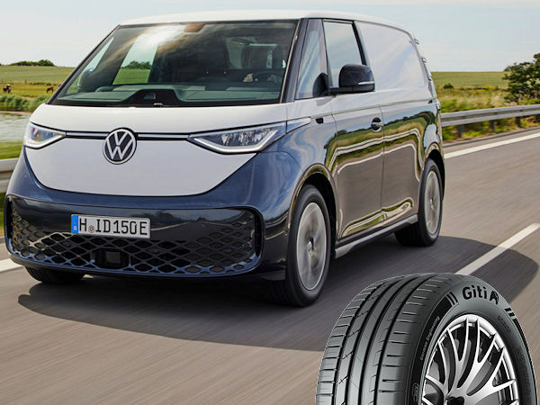 Die erste Erstausrüstung für ein europäisches Elektrofahrzeug des Reifenherstellers, der für den ID.Buzz seinen „Synergyᴴ²“ zu Volkswagen ans Band liefert, wird nach der Überzeugung von Giti Tire „Türen bei anderen führenden Fahrzeugherstellern in Europa öffnen“ (Bilder: Volkswagen Nutzfahrzeuge, Giti Tire)