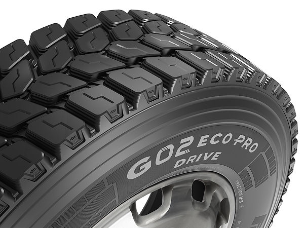 Mit dem „G02 Eco Pro“ genannten Profil für einen gemischten Einsatz hat die Prometeon Tyre Group das jüngste Produkt aus ihrer der „Serie 02“ mit zu der Messe in Karlsruhe gebracht (Bild: Prometeon Tyre Group)