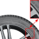 Die auf offiziellen Produktfotos von Nokians neuem „Seasonproof 1“ zu sehende DOT-Nummer deutet auf eine Produktion dieses Ganzjahresreifens des finnischen Reifenherstellers im Werk Qingdao der chinesischen Sailun Group hin (Bild: Nokian Tyres)