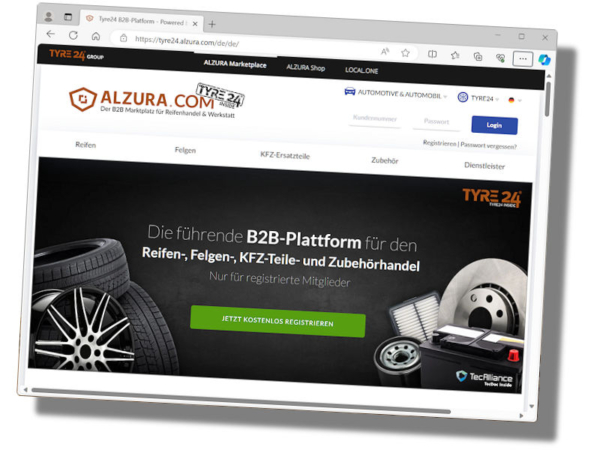 Für ihre B2B-Plattform Tyre24 hat die Alzura AG ein Projekt gestartet, mittels dem die Stornoquote auf null gesenkt werden bzw. sichergestellt werden soll, dass zukünftig alles, was über sie angeboten wird, auch geliefert wird (Bild: Alzura AG)