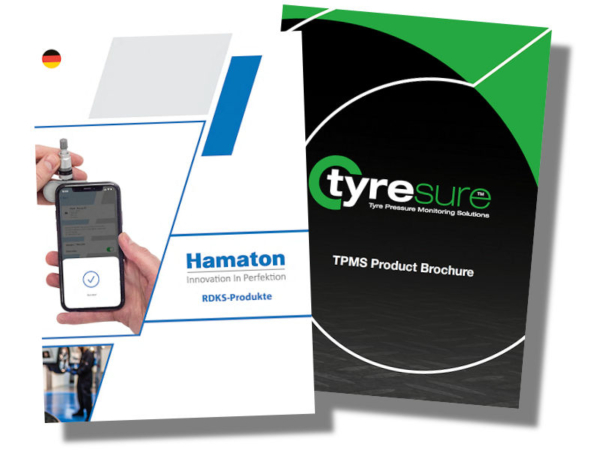 Die Produktbroschüren können bei Hamaton und Tyresure angefordert werden, stehen aber auch als PDF-Dokument zum Herunterladen auf den Webseiten der beiden Schwesterunternehmen bereit (Bilder: Hamaton, Tyresure)