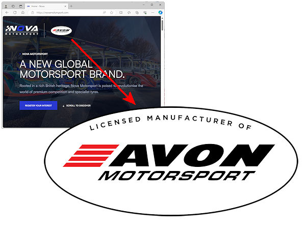 Nova Motorsport hat sich eigenen Worten zufolge „alle Restbestände des Avon- und Cooper-Motorsportgeschäftes gesichert“ und bezeichnet sich auf seinen Webseiten als lizenzierter Hersteller von Reifen der Marke Avon Motorsport (Bild: Nova Motorsport)