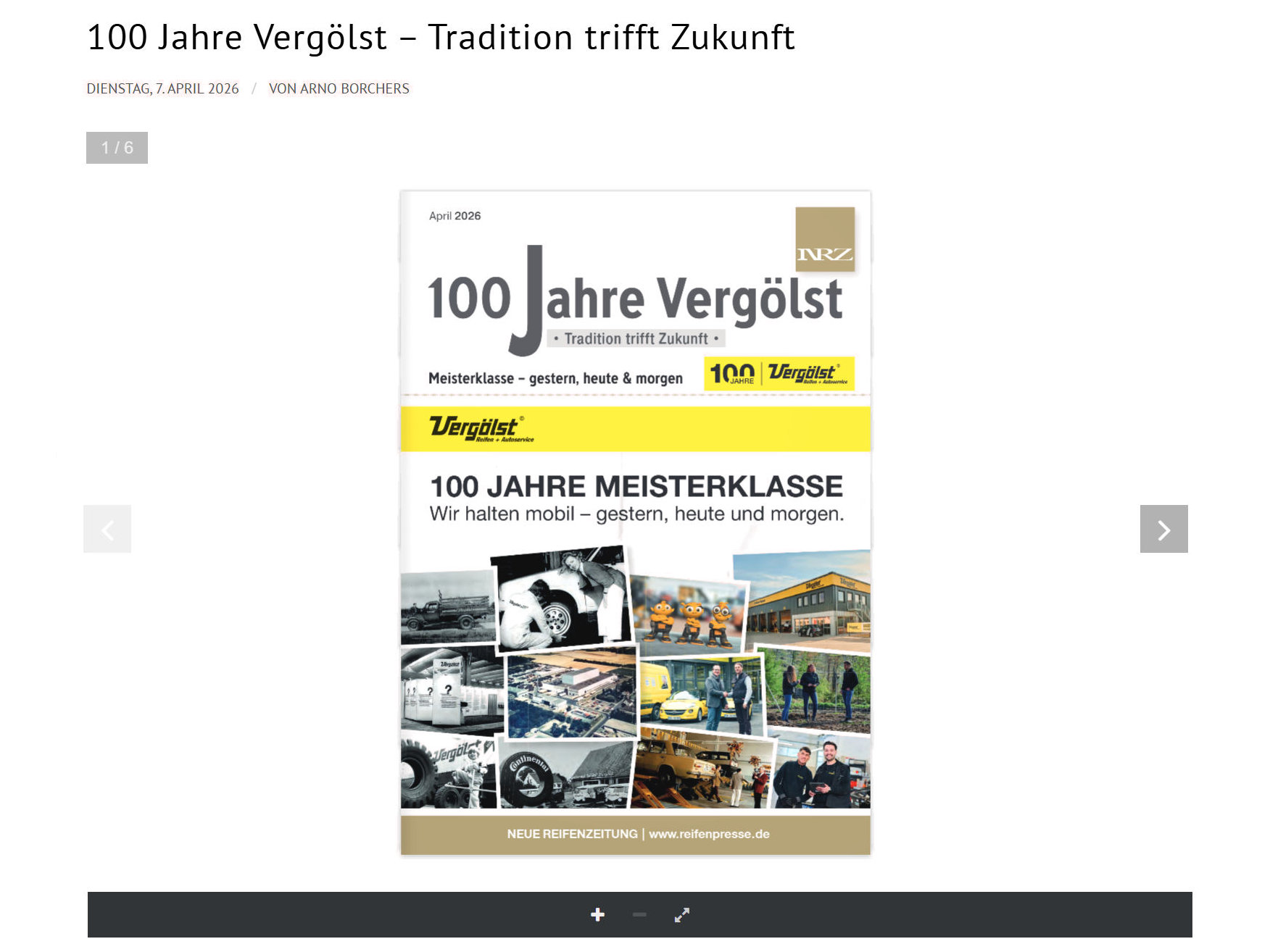 Die Continental-Handelsorganisation Vergölst feiert ihr 100-jähriges Bestehen, was wir hier mit einer Sonderveröffentlichung würdigen (Bild: Screenshot)